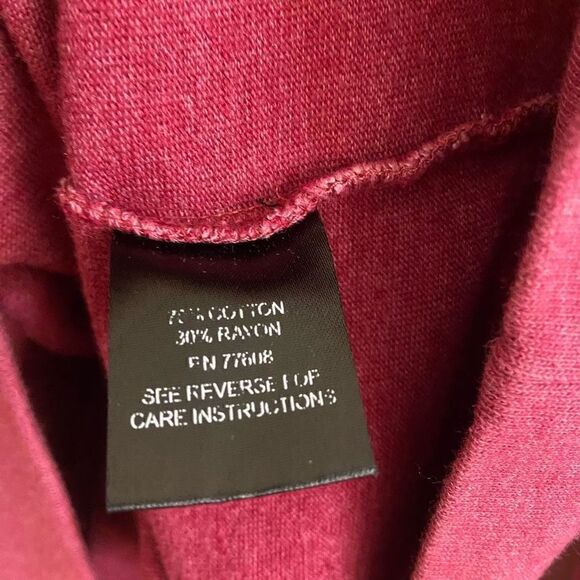 J. Peterman Burgundy V-neck Sweater Women’s Large - Picture 4 of 5